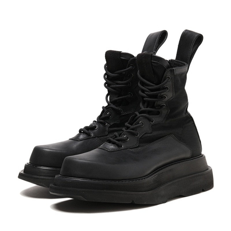 LEATHER HIGH BOOTS - INTOHYPEZONE