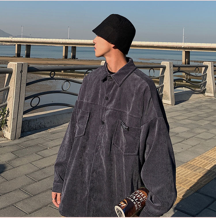 OVERSIZE CORDUROY SHIRT - INTOHYPEZONE