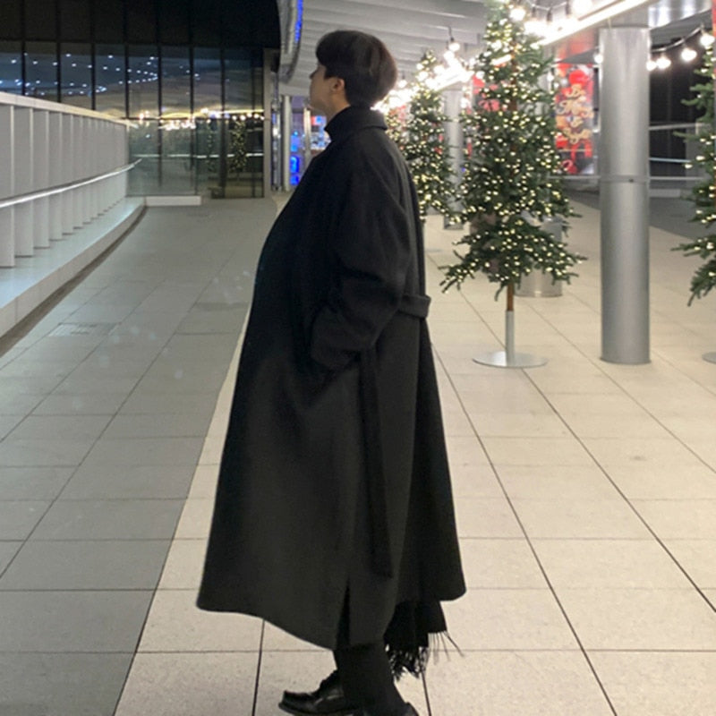 ELEGANT SINGLE-BREASTED WOOL OVERCOAT - INTOHYPEZONE