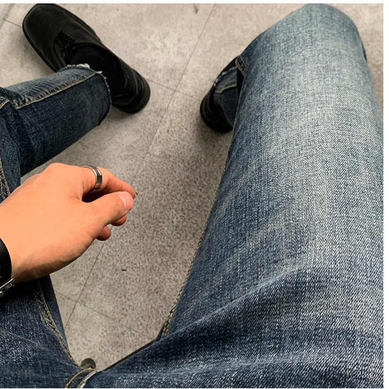 SLIM FIT CROPPED JEANS - INTOHYPEZONE
