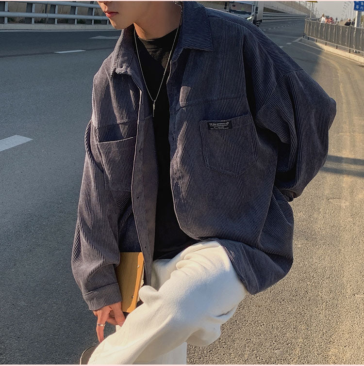 OVERSIZE CORDUROY SHIRT - INTOHYPEZONE