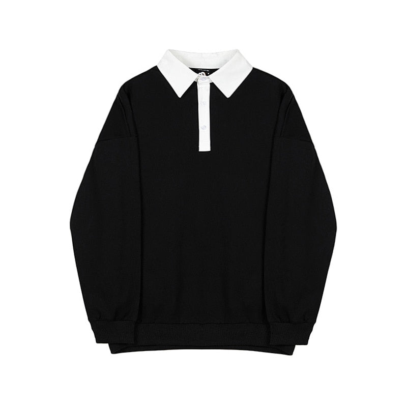 TURN DOWN COLLAR SWEATER - INTOHYPEZONE