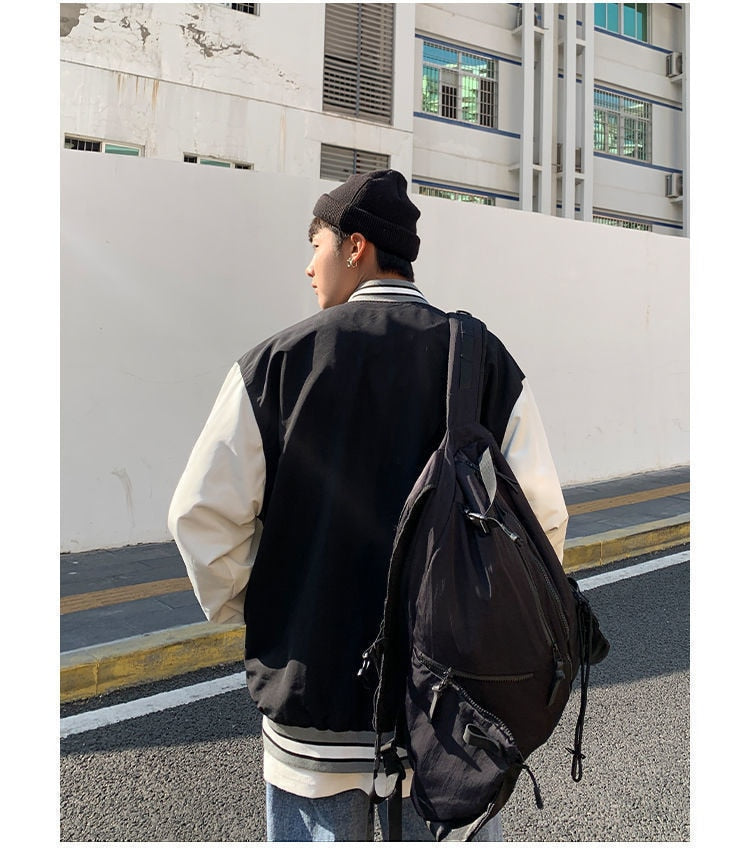 LETTER EMBROIDERY VARSITY JACKET - INTOHYPEZONE