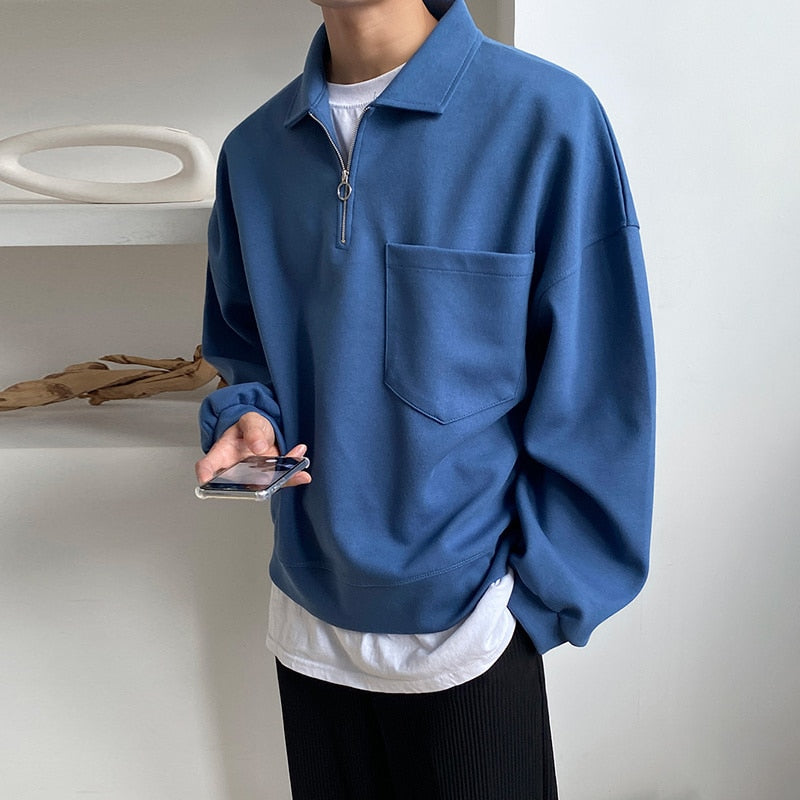 HALF ZIPPER SWEATSHIRT - INTOHYPEZONE