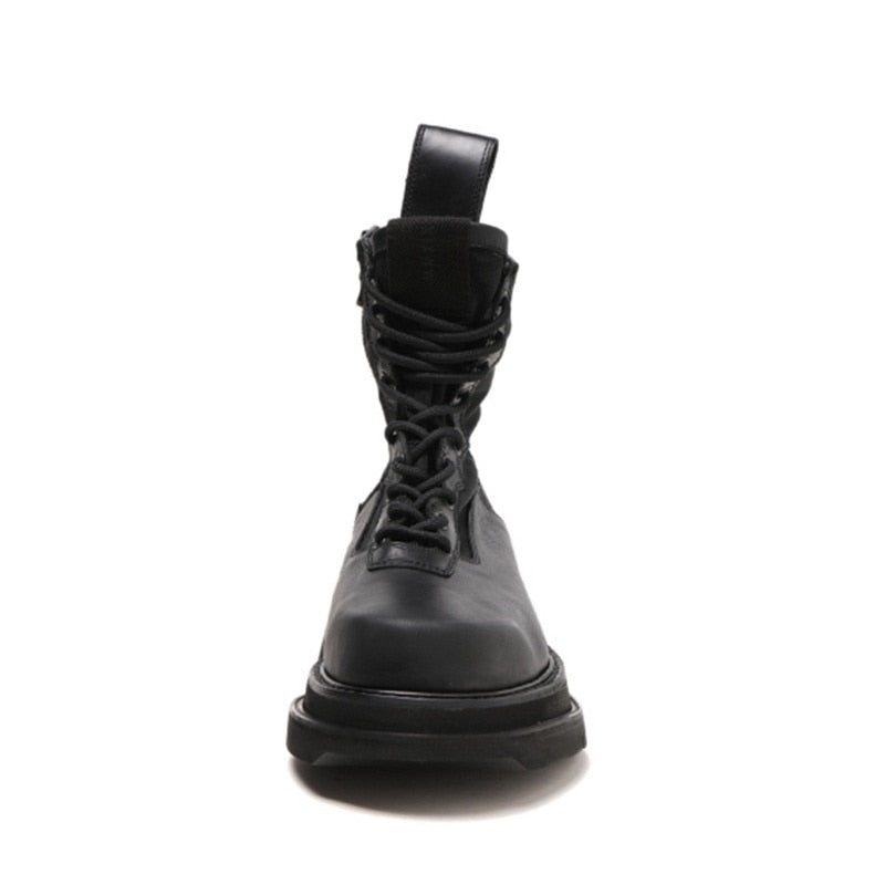 LEATHER HIGH BOOTS - INTOHYPEZONE