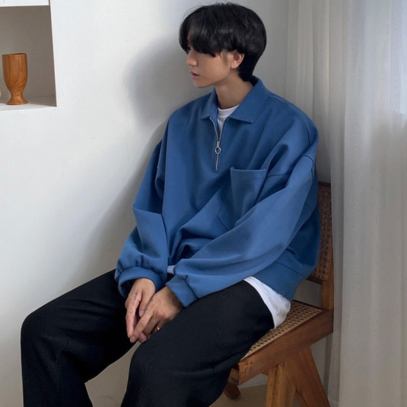 HALF ZIPPER SWEATSHIRT - INTOHYPEZONE