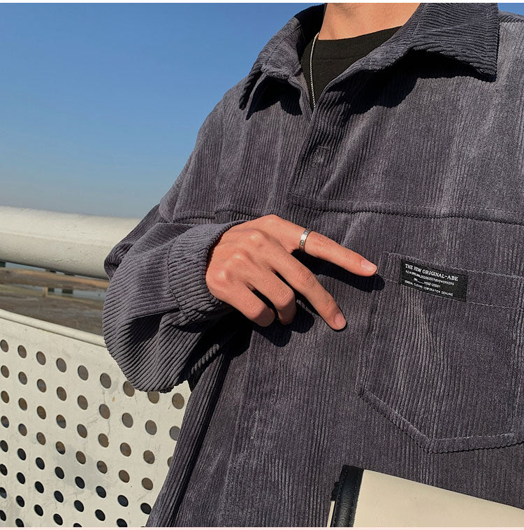 OVERSIZE CORDUROY SHIRT - INTOHYPEZONE