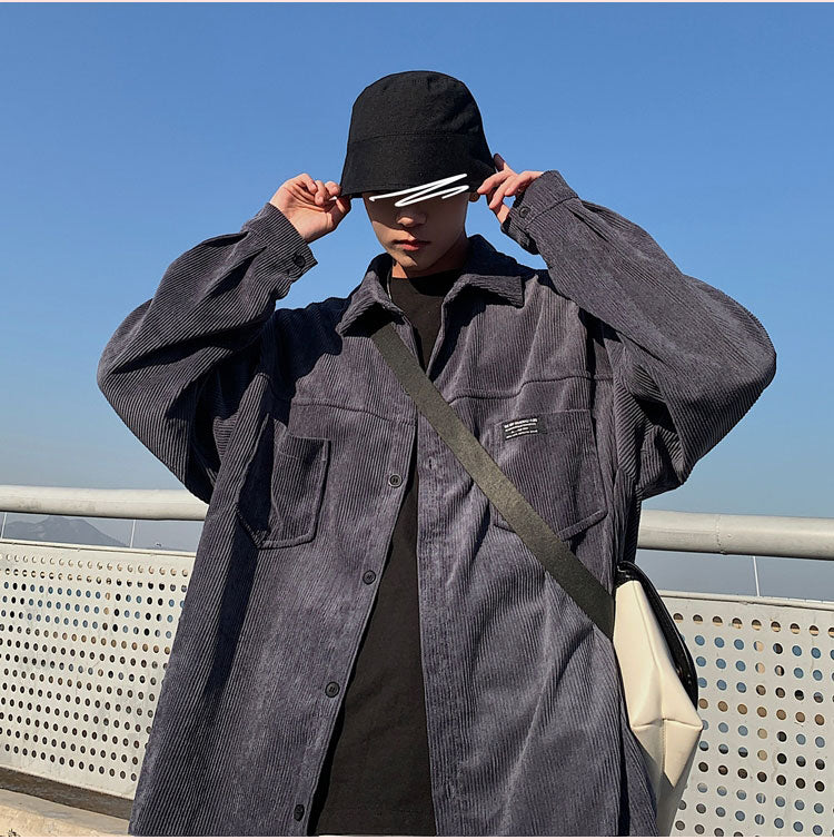 OVERSIZE CORDUROY SHIRT - INTOHYPEZONE