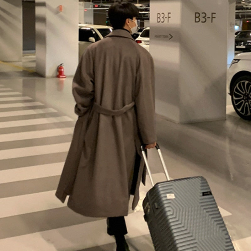 ELEGANT SINGLE-BREASTED WOOL OVERCOAT - INTOHYPEZONE