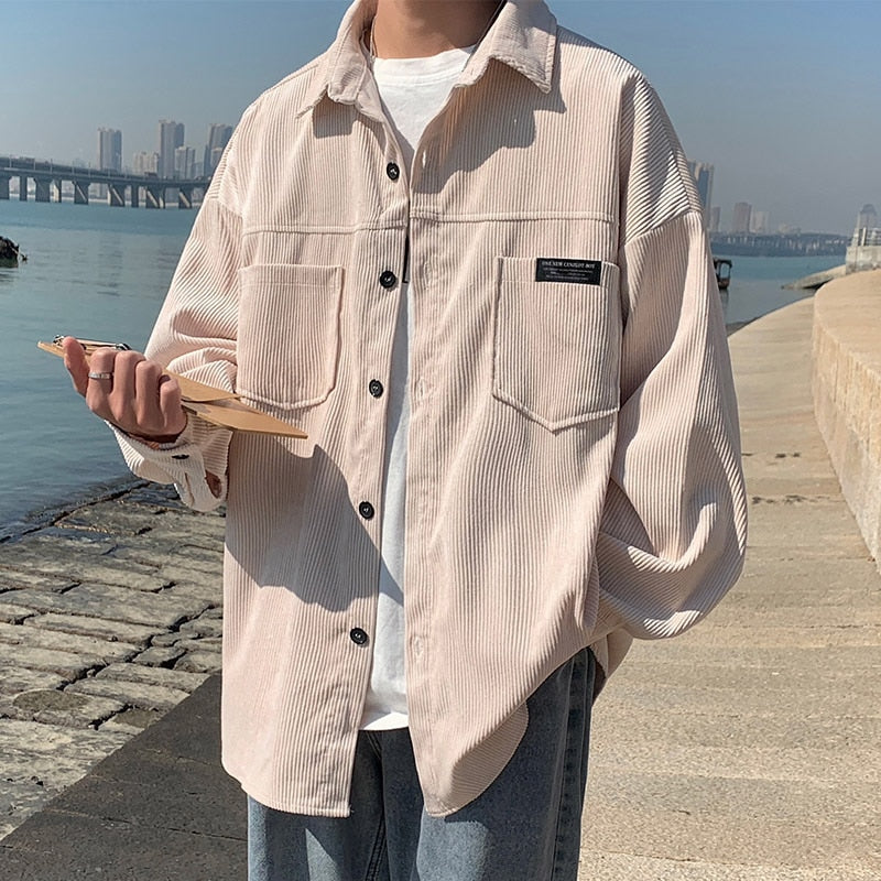 OVERSIZE CORDUROY SHIRT - INTOHYPEZONE