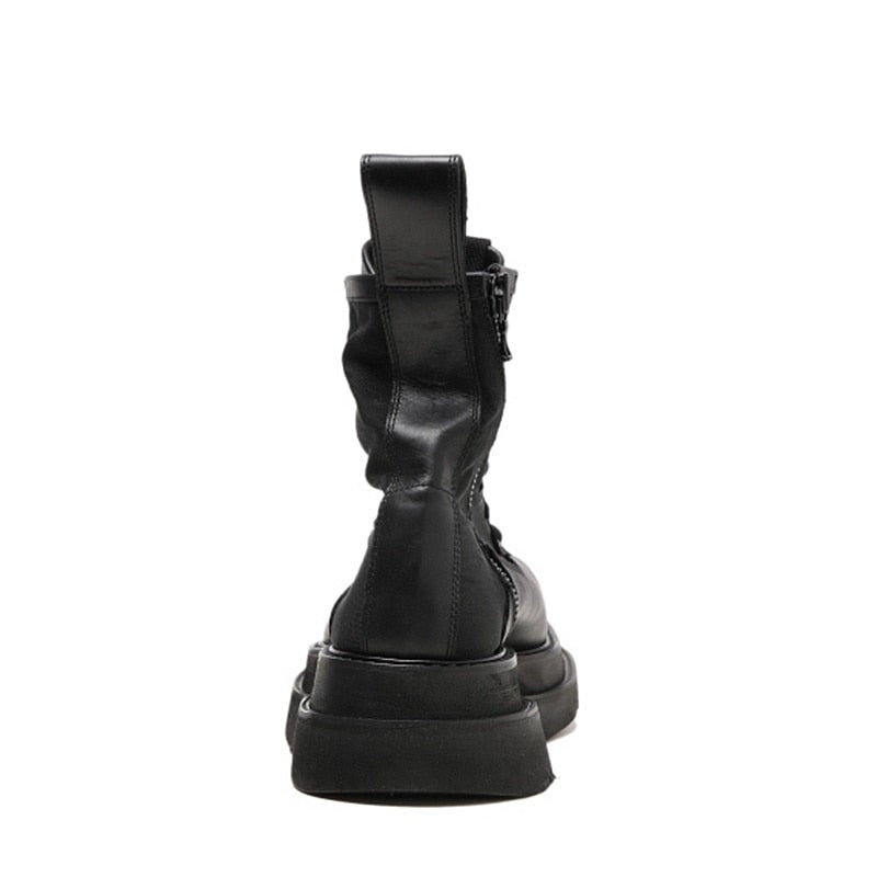 LEATHER HIGH BOOTS - INTOHYPEZONE