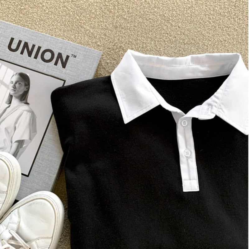 TURN DOWN COLLAR SWEATER - INTOHYPEZONE