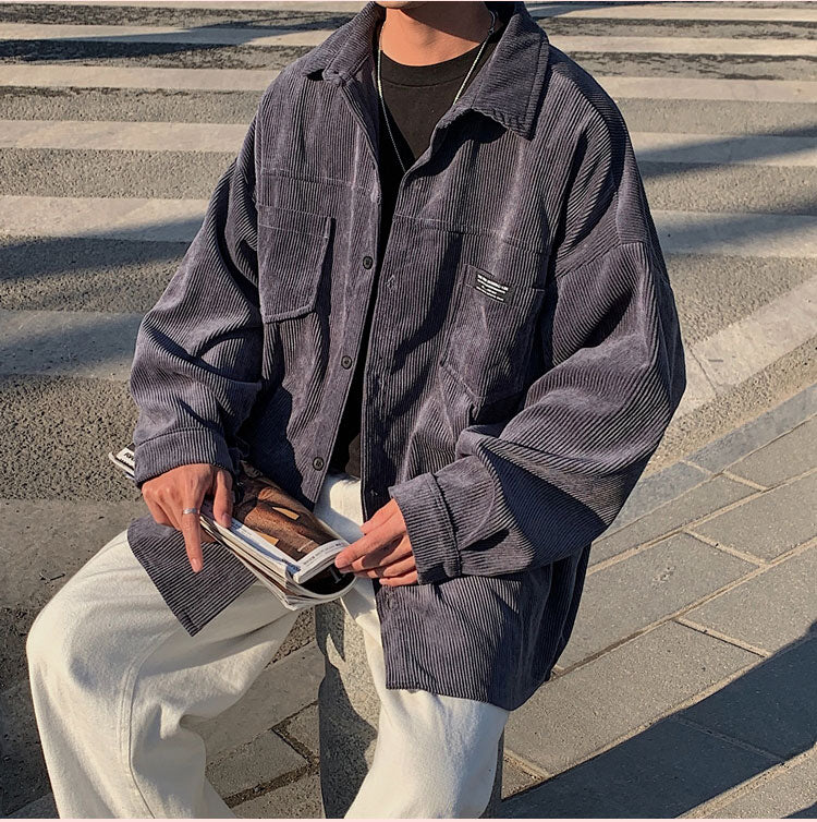 OVERSIZE CORDUROY SHIRT - INTOHYPEZONE