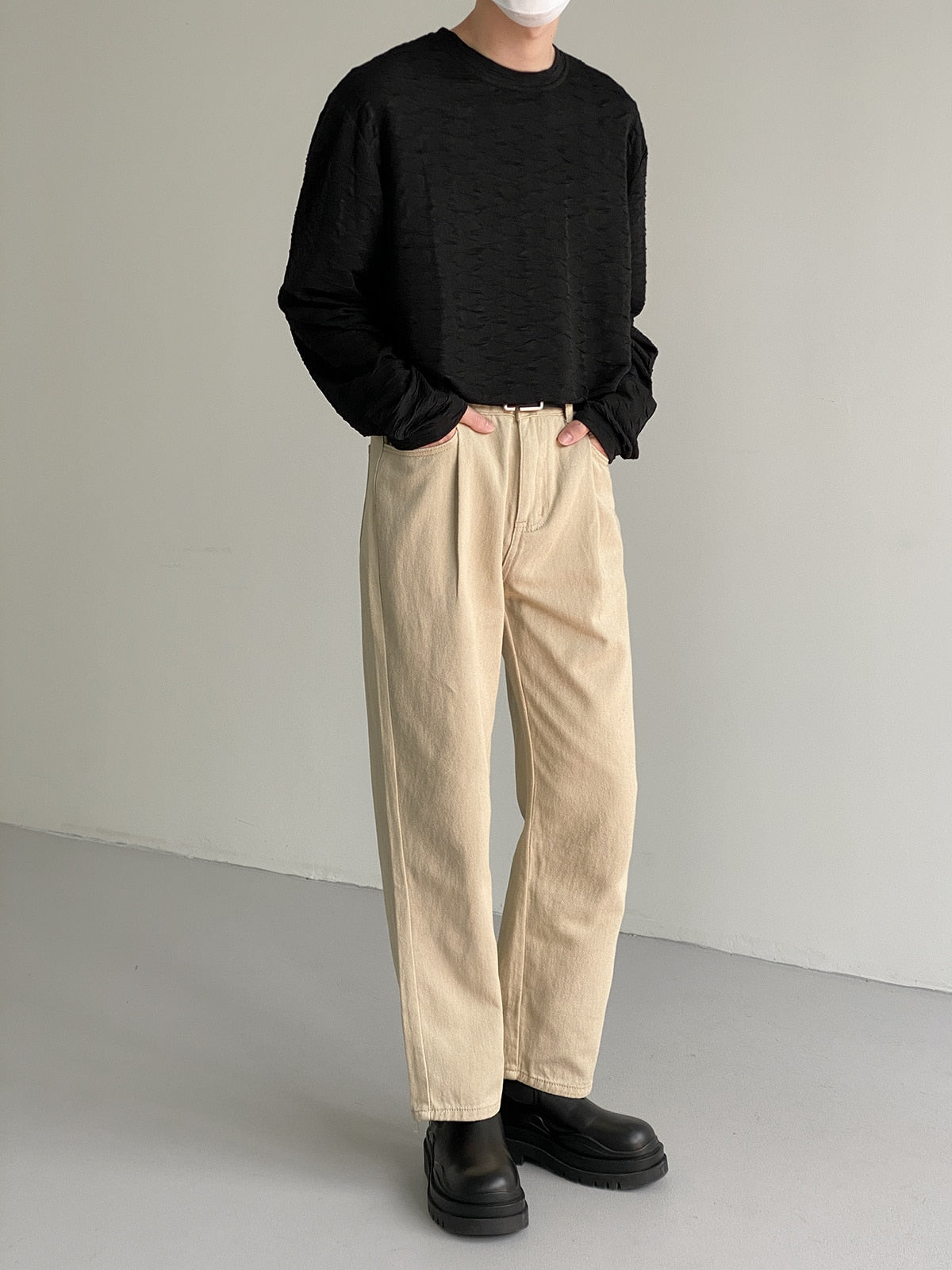 STRAIGHT CUT CASUAL PANTS - INTOHYPEZONE