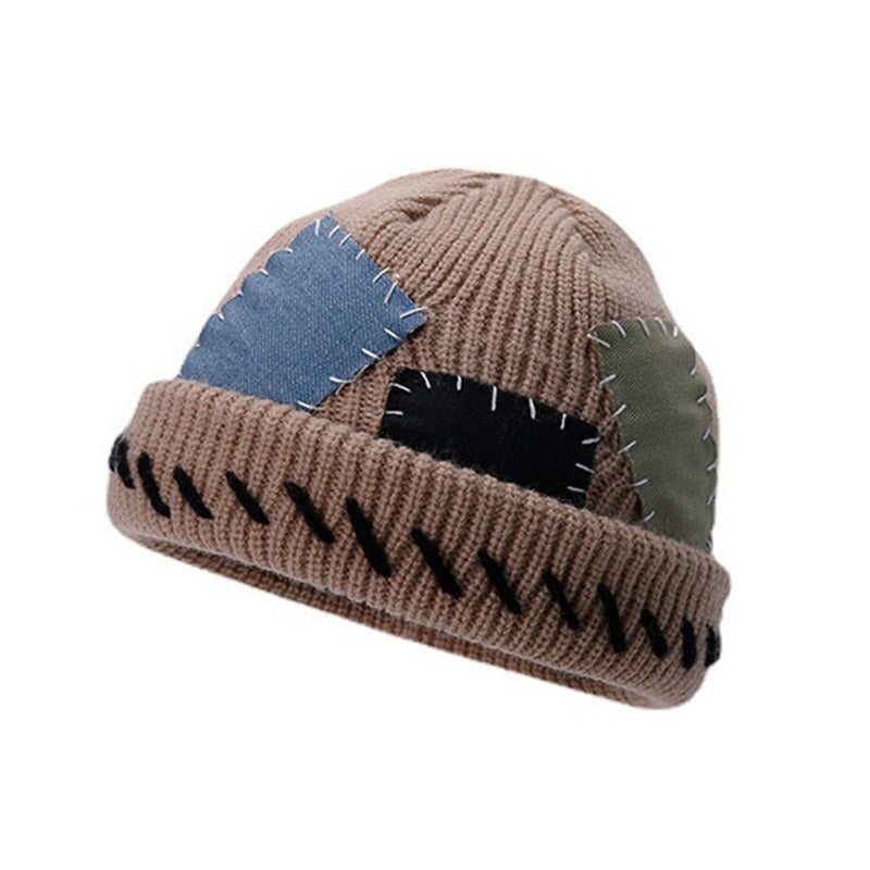 Patchwork Knitted Hat - INTOHYPEZONE