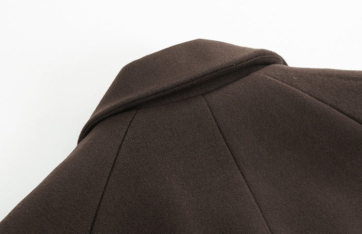 BELTED SINGLE-BREASTED WOOLEN TRENCH COAT - INTOHYPEZONE