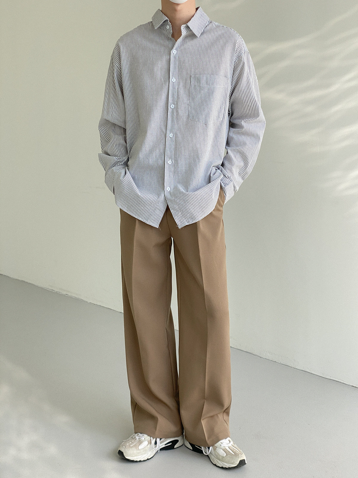 KHAKI CASUAL LOOSE FIT PANTS - INTOHYPEZONE