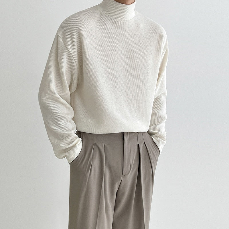 HALF NECK LONG SLEEVE TEE - INTOHYPEZONE