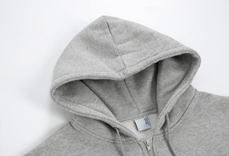 COTTON ZIP UP HOODIE - INTOHYPEZONE