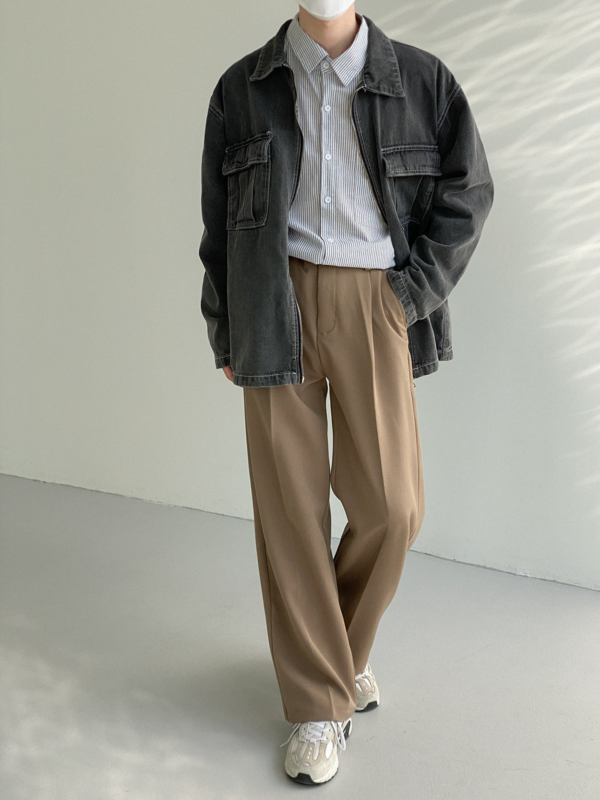 WASHED ZIPPED DENIM JACKET - INTOHYPEZONE