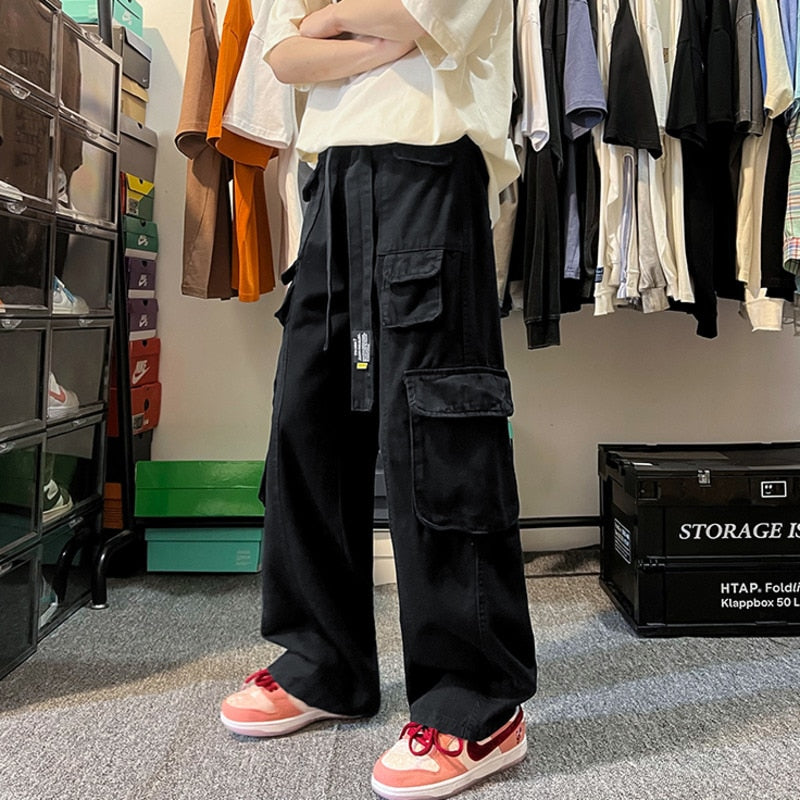 MULTI POCKET LOOSE CARGO PANTS - INTOHYPEZONE