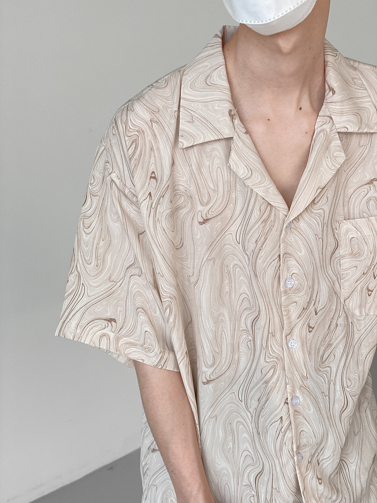 VINTAGE MARBLE PRINT SHIRT - INTOHYPEZONE
