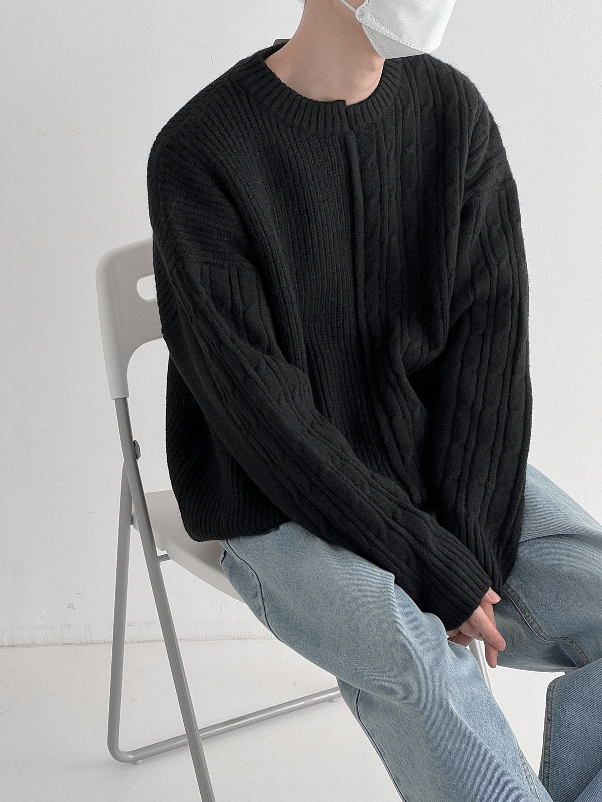 IRREGULAR KNITTED SWEATER - INTOHYPEZONE
