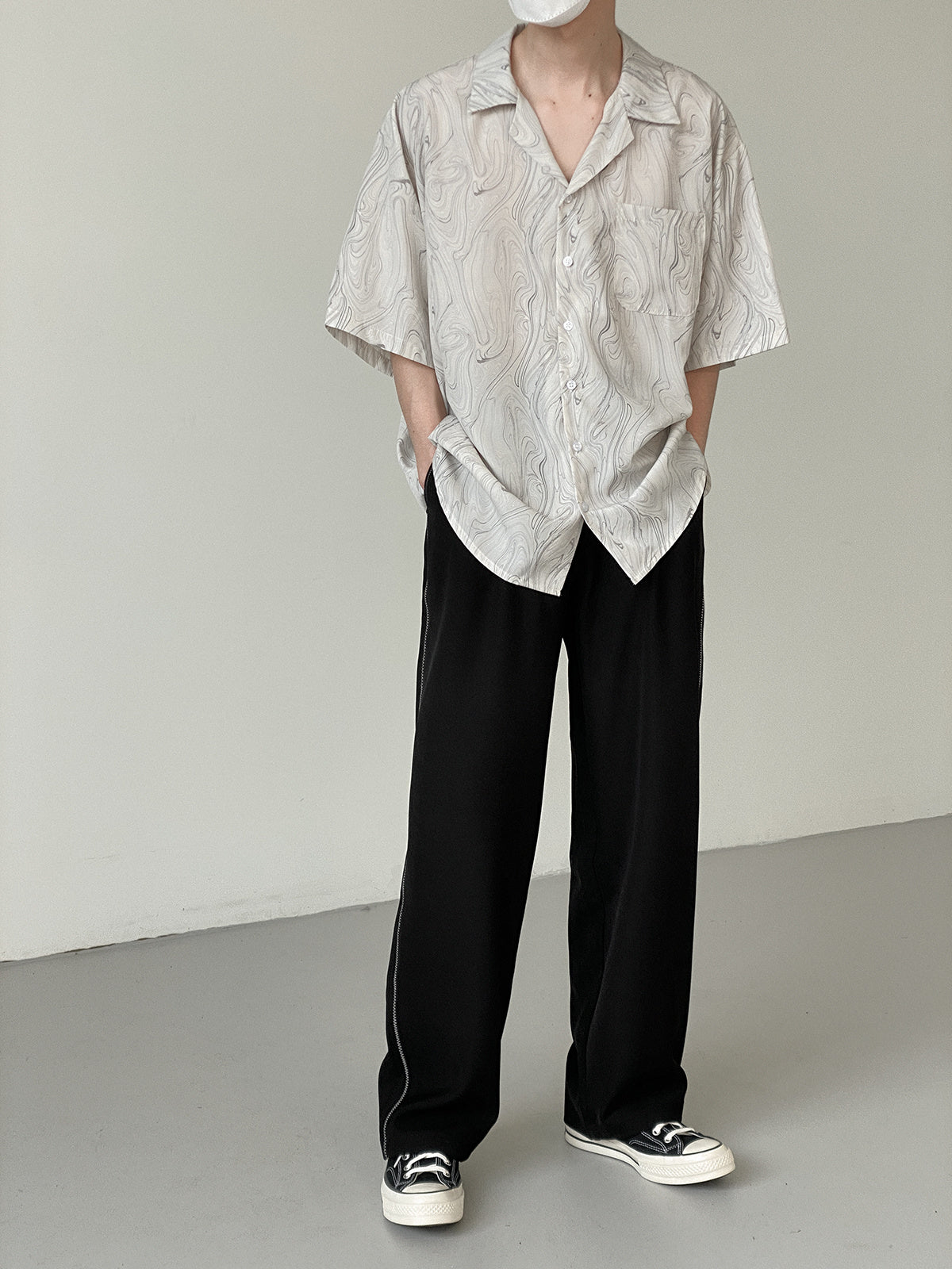 VINTAGE MARBLE PRINT SHIRT - INTOHYPEZONE