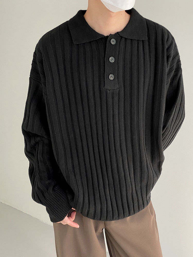 TURN DOWN COLLAR SWEATER - INTOHYPEZONE