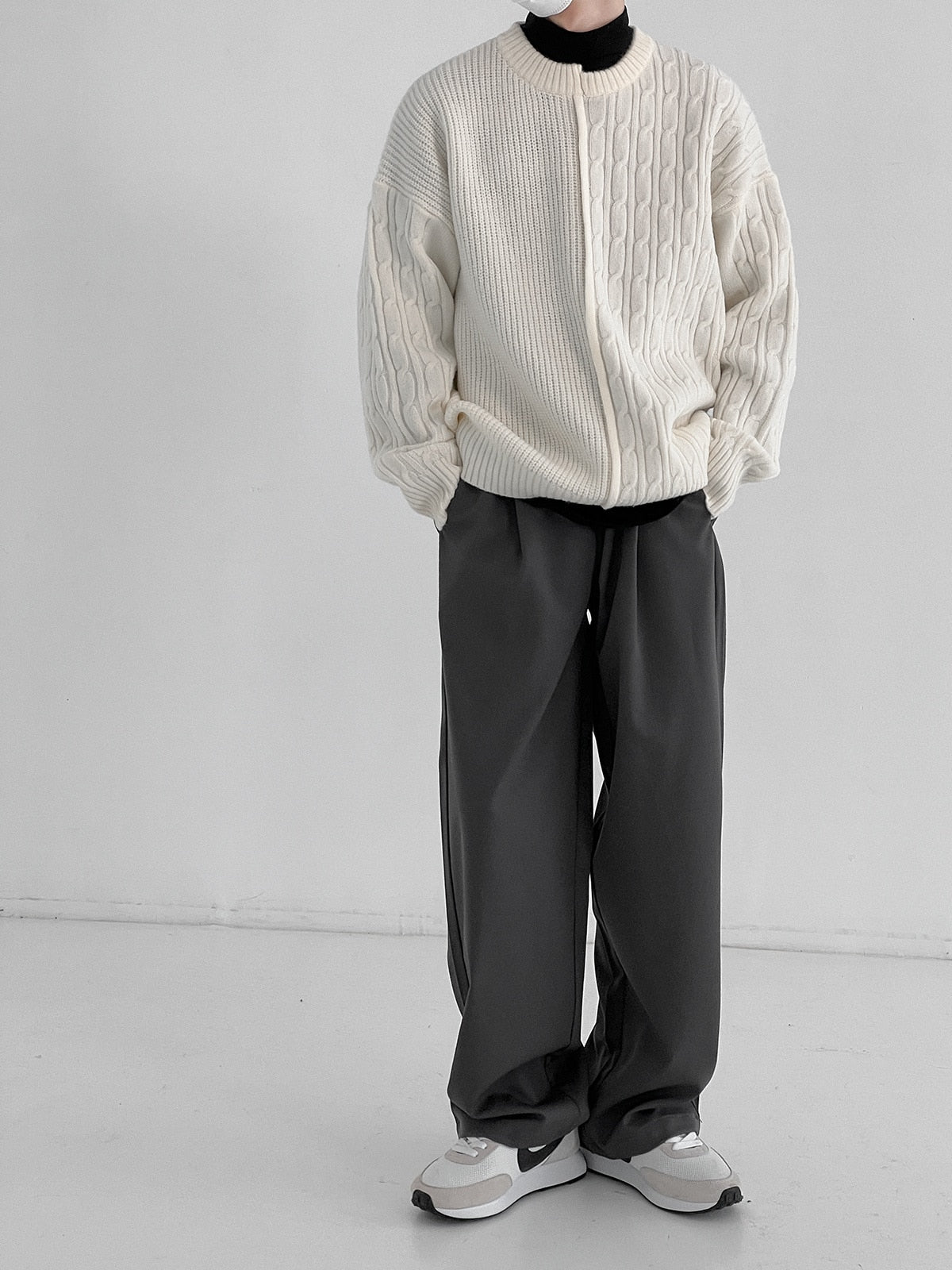 IRREGULAR KNITTED SWEATER - INTOHYPEZONE