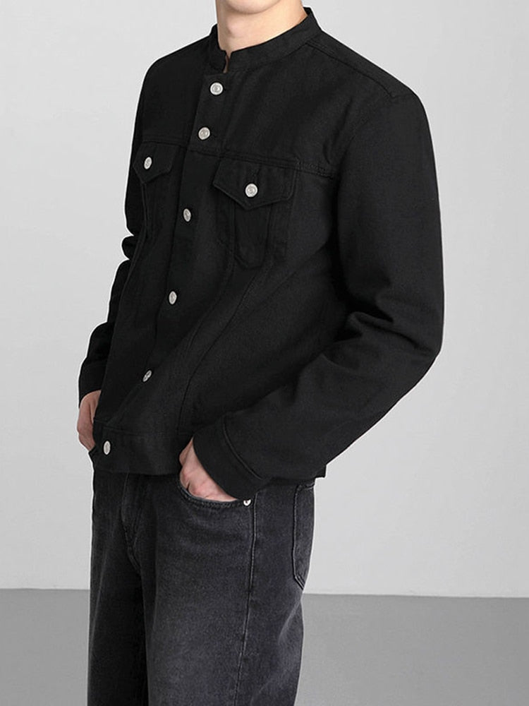 STAND COLLAR WORK JACKET - INTOHYPEZONE