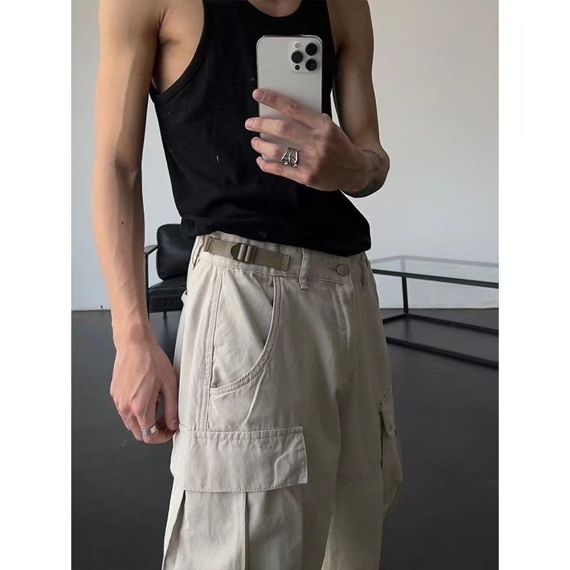 FLAP POCKET STRAIGHT CARGO PANTS - INTOHYPEZONE