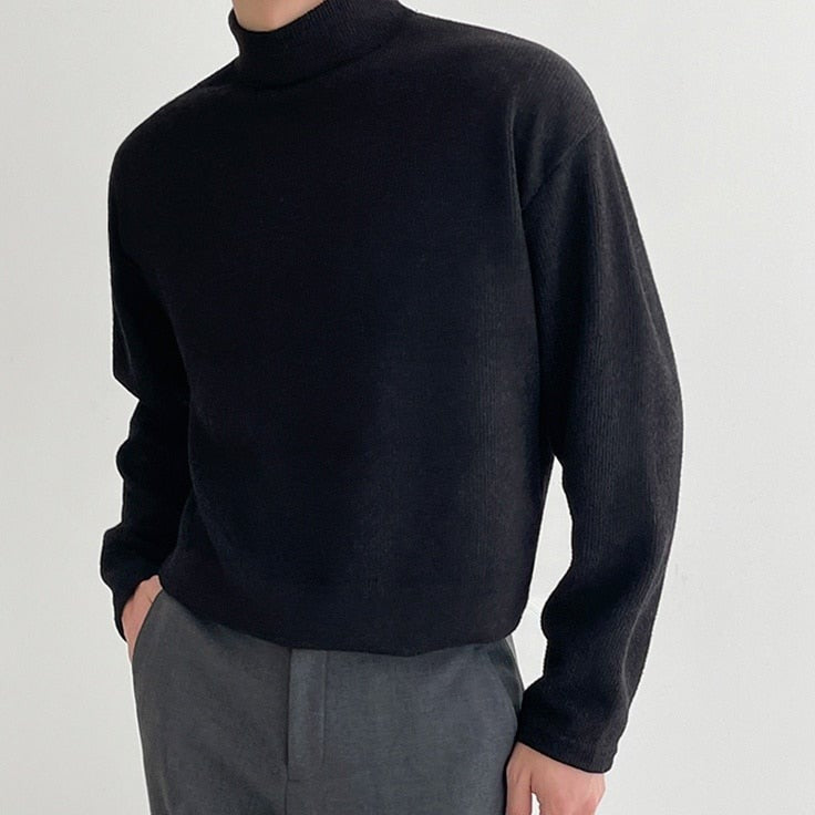 HALF NECK LONG SLEEVE TEE - INTOHYPEZONE