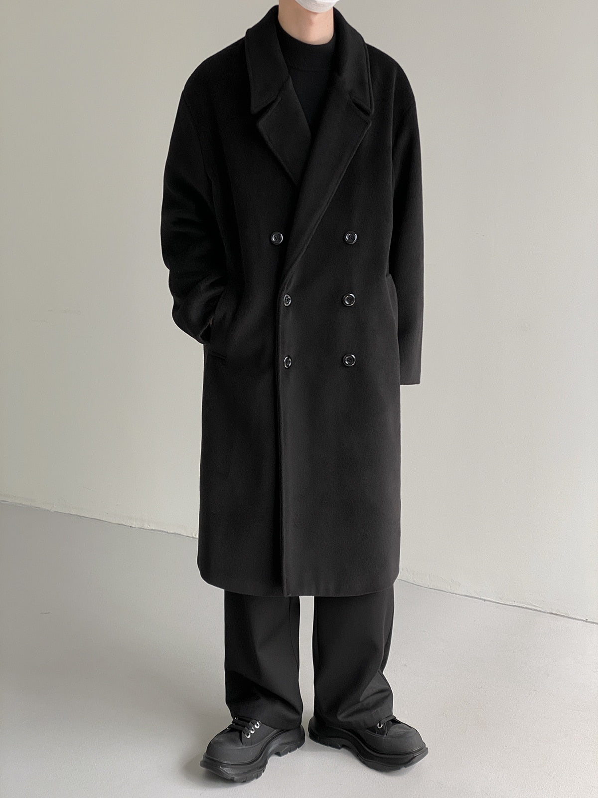WOOLEN KNEE LENGTH TRENCH COAT - INTOHYPEZONE