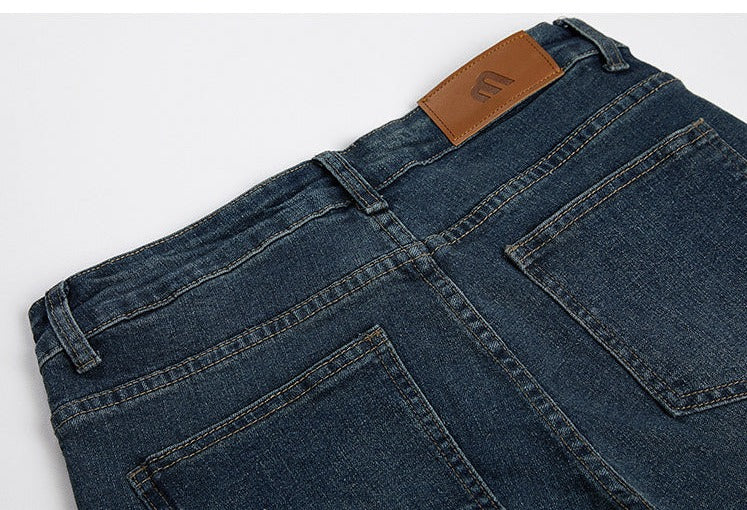 SLIM FIT CROPPED JEANS - INTOHYPEZONE