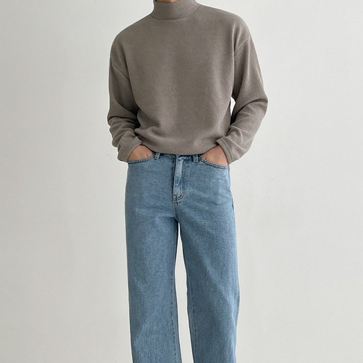 HALF NECK LONG SLEEVE TEE - INTOHYPEZONE