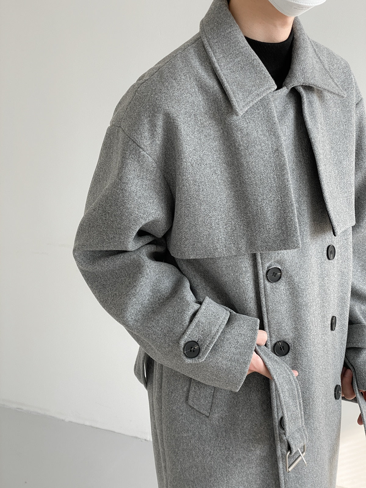 WOOLEN KNEE LONG TRENCH COAT - INTOHYPEZONE
