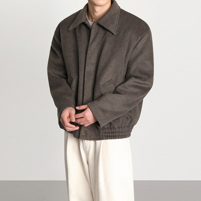 WOOLEN BUTTON JACKET - INTOHYPEZONE