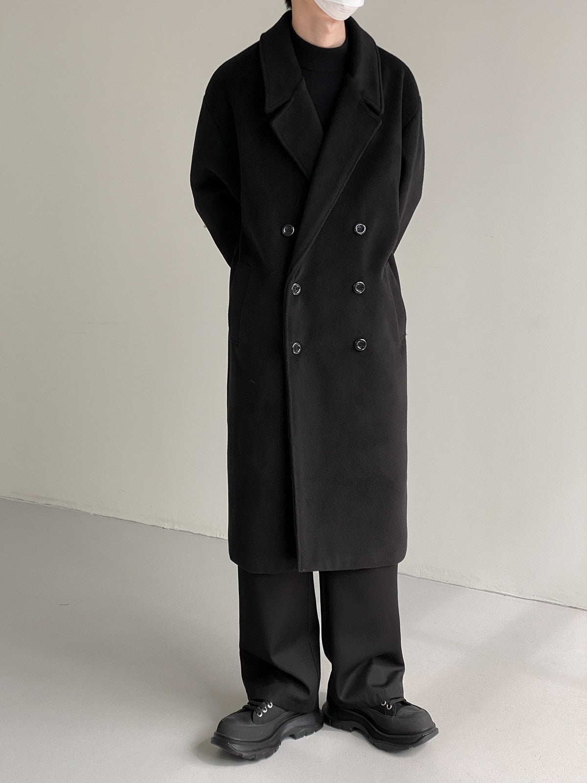 WOOLEN KNEE LENGTH TRENCH COAT - INTOHYPEZONE