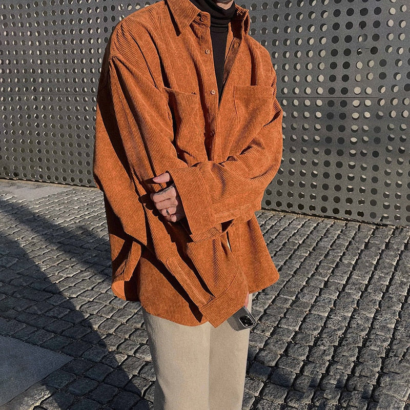 LOOSE CORDUROY SHIRT - INTOHYPEZONE