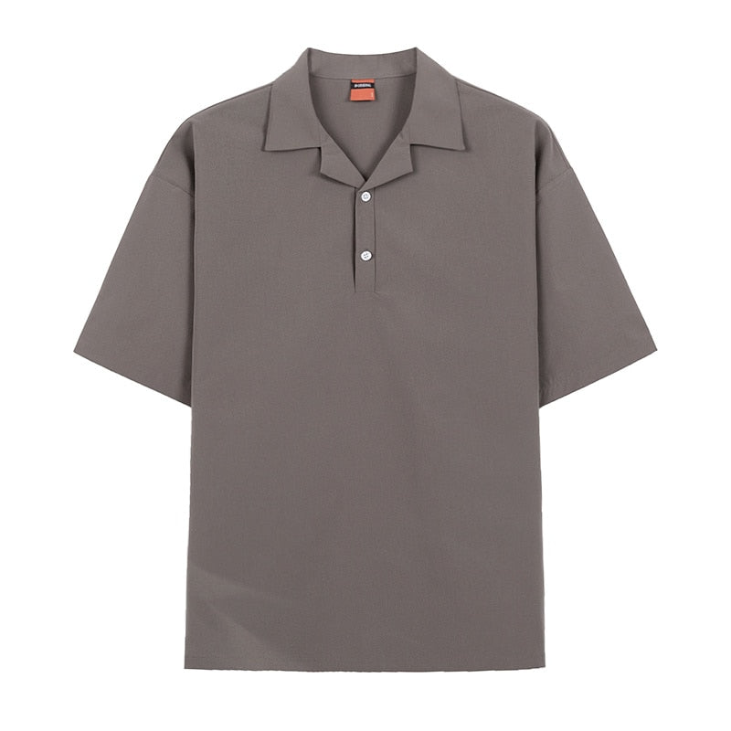 CASUAL TURN DOWN COLLAR TEE - INTOHYPEZONE