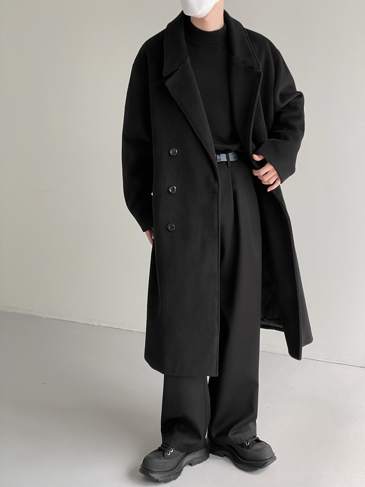 WOOLEN KNEE LENGTH TRENCH COAT - INTOHYPEZONE