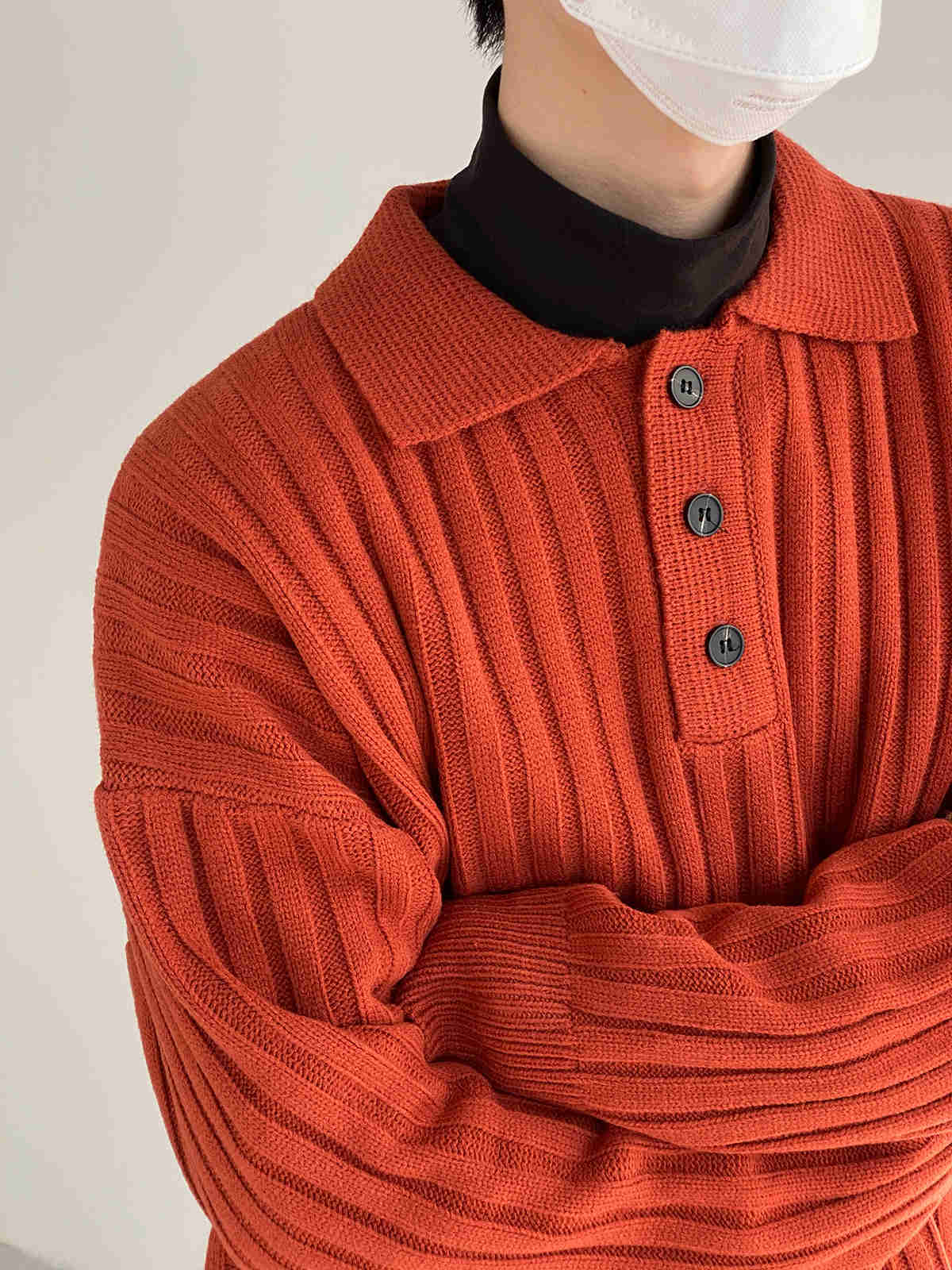 TURN DOWN COLLAR SWEATER - INTOHYPEZONE