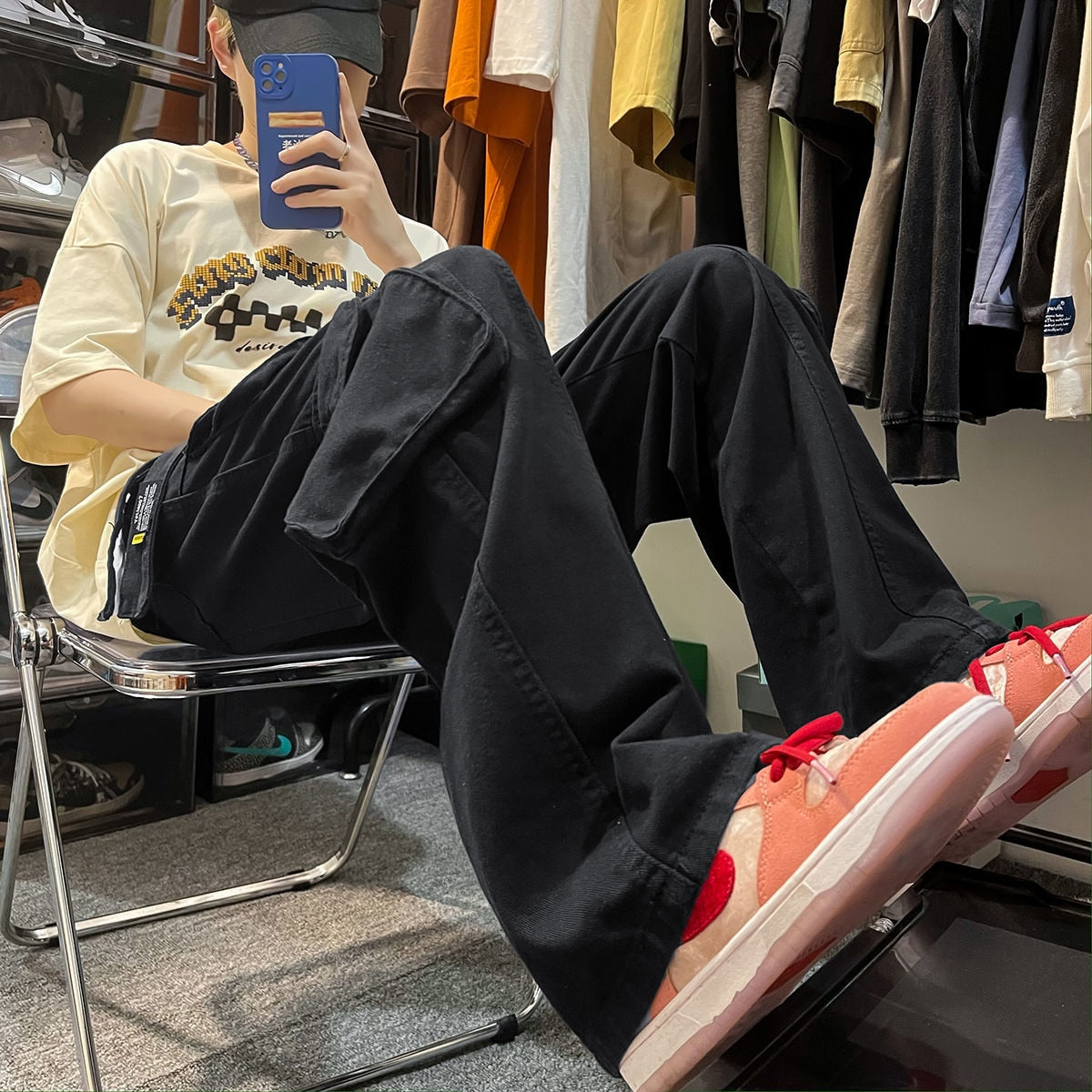 MULTI POCKET LOOSE CARGO PANTS - INTOHYPEZONE