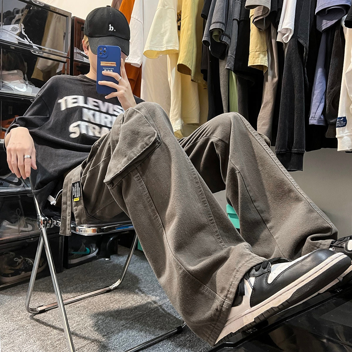 MULTI POCKET LOOSE CARGO PANTS - INTOHYPEZONE