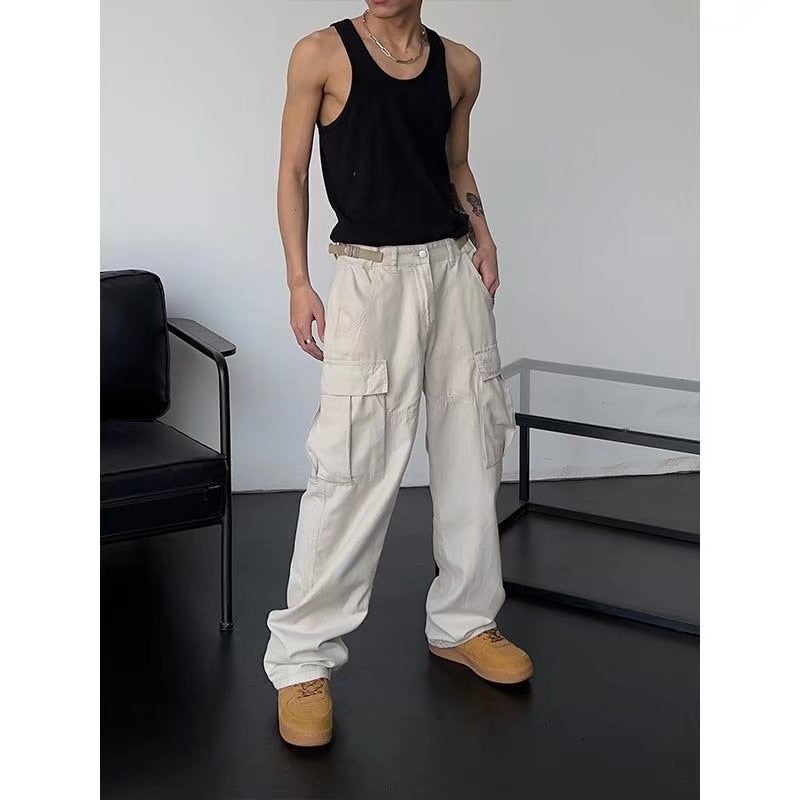 FLAP POCKET STRAIGHT CARGO PANTS - INTOHYPEZONE
