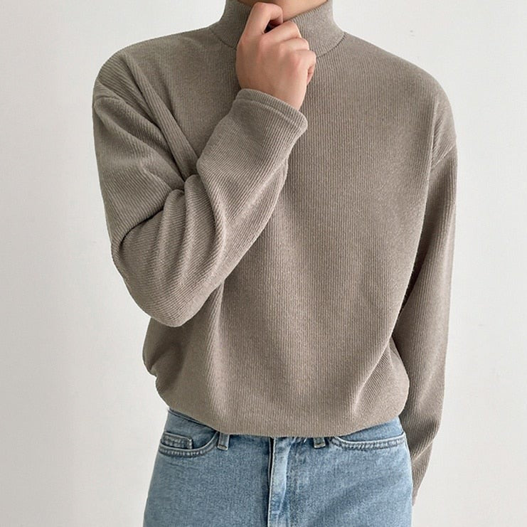 HALF NECK LONG SLEEVE TEE - INTOHYPEZONE