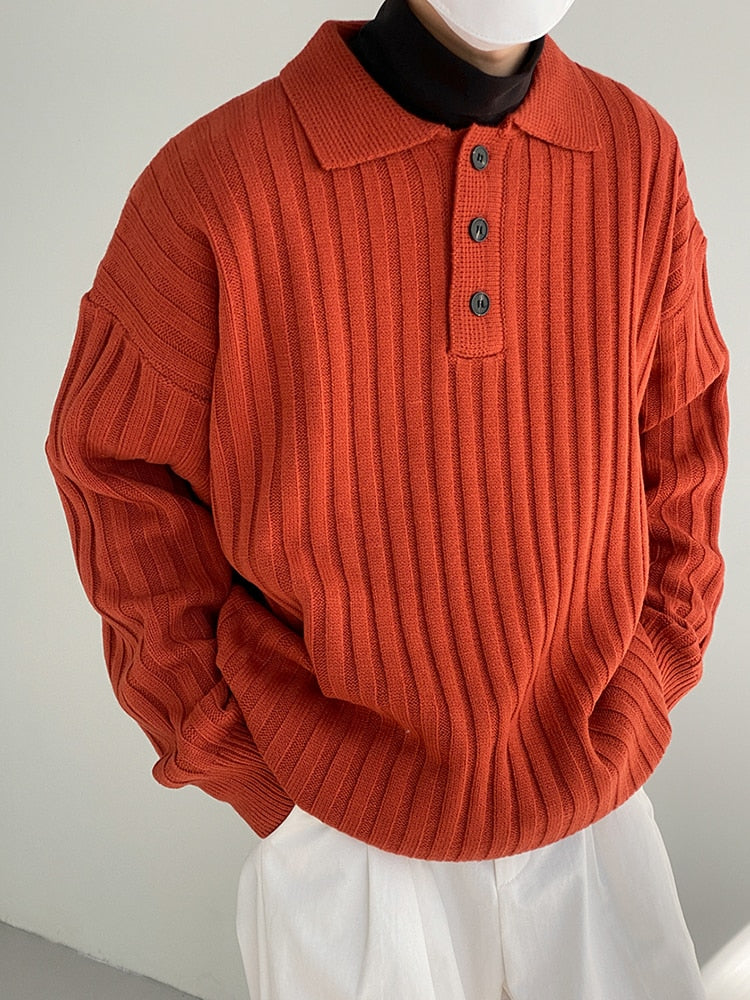 TURN DOWN COLLAR SWEATER - INTOHYPEZONE