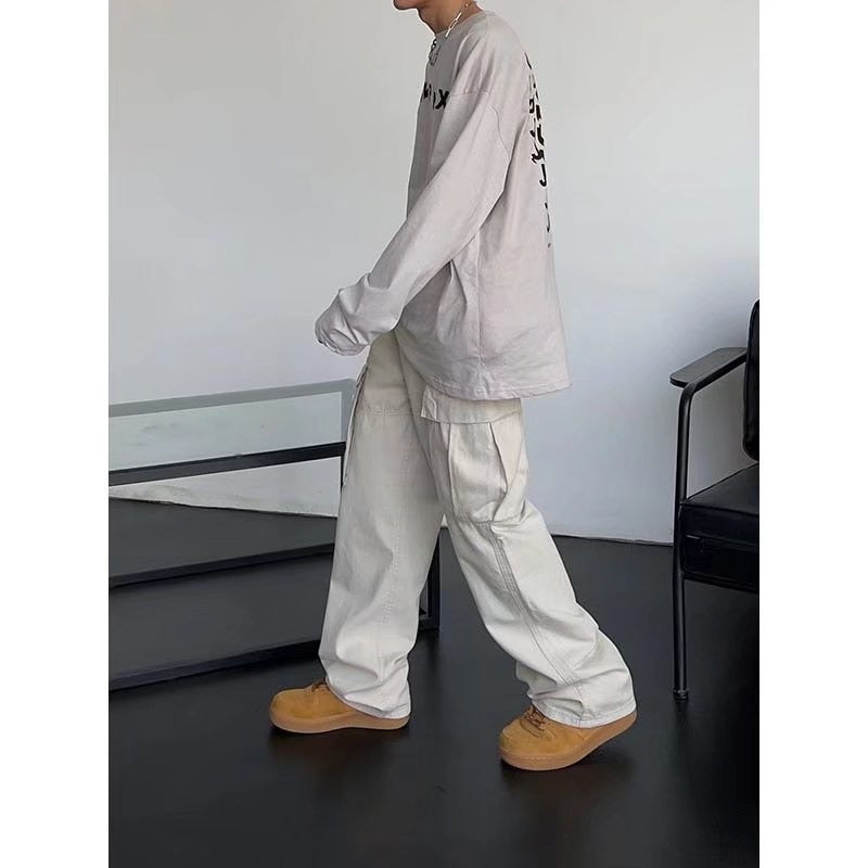 FLAP POCKET STRAIGHT CARGO PANTS - INTOHYPEZONE