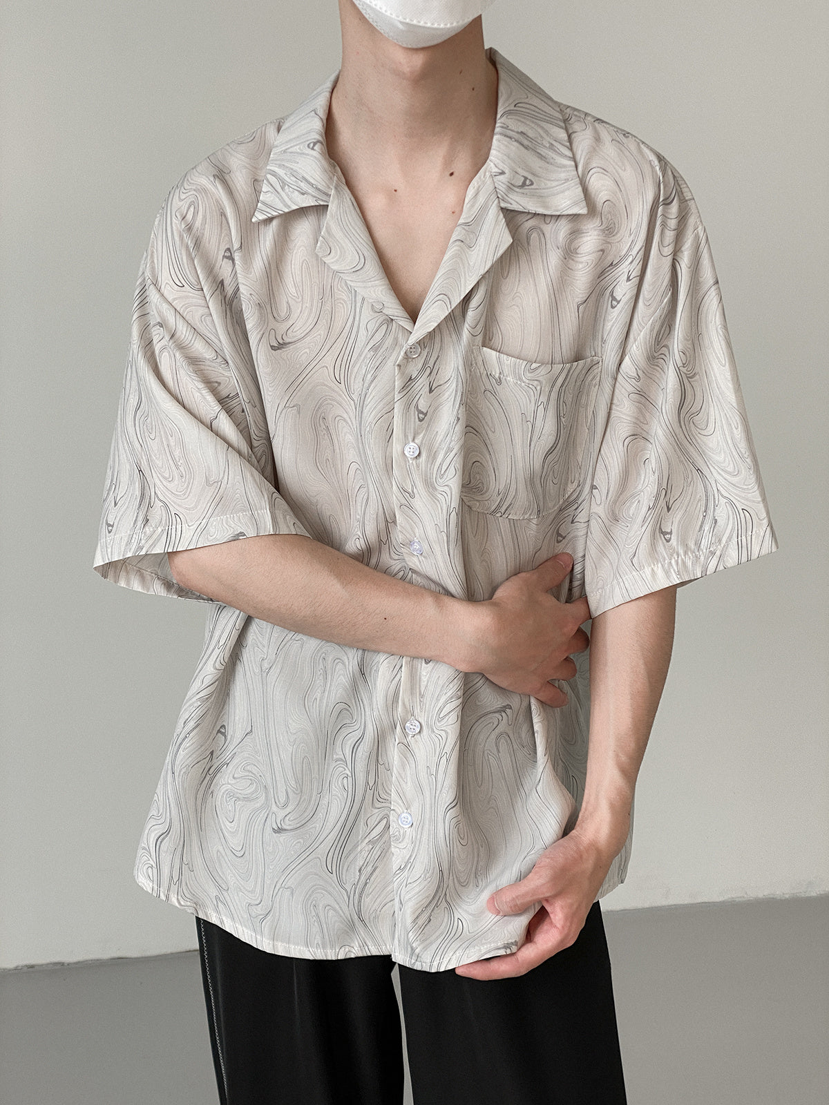 VINTAGE MARBLE PRINT SHIRT - INTOHYPEZONE